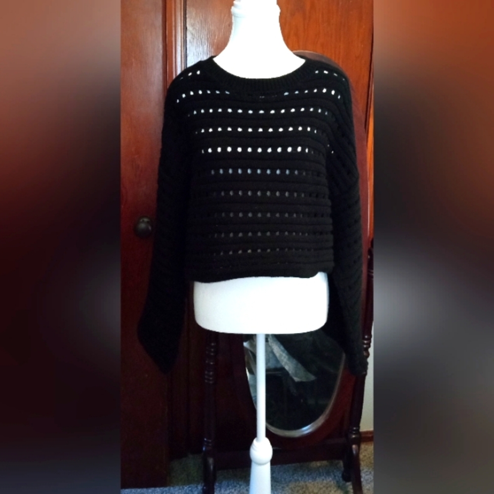 Cropped Crochet Sweater